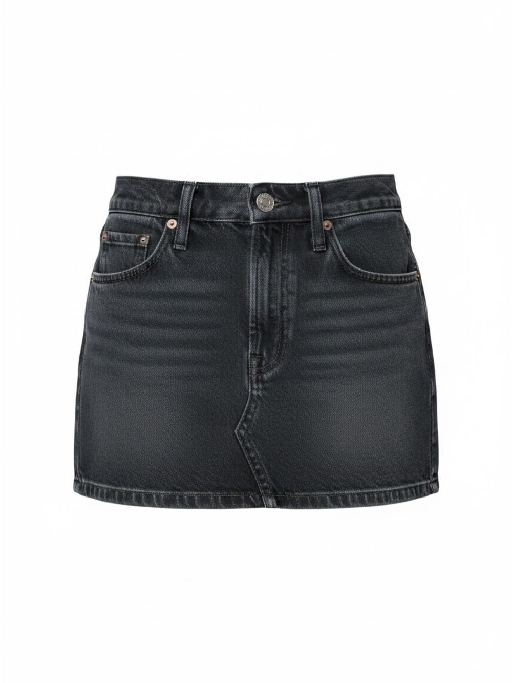 Agolde Black Washed Denim Mini Skirt size 23
